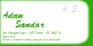 adam sandor business card